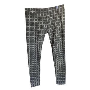 Pact Houndstooth Leggings M Womens Gray Taupe Mint Organic Cotton Casual
